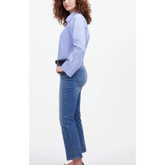 Madewell Curvy Kick Out Crop Jean Size 32 W Oneida Wash New NWT - Picture 6 of 6